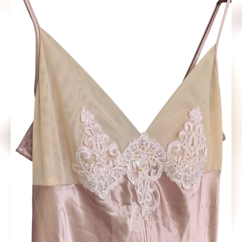 Vintage Gilligan O'Malley Satin Slip Dress Maxi